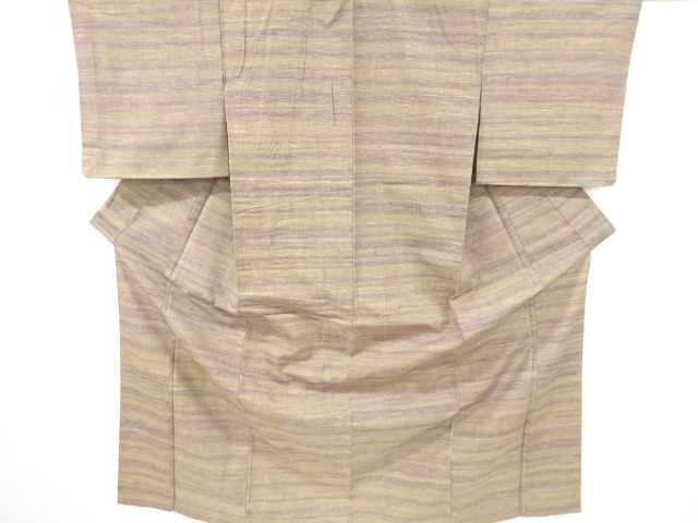 JAPANESE KIMONO / ANTIQUE KIMONO / SILK / HAND WOVEN TSUMUGI / STRIPE